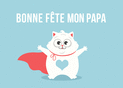 Super papa en manteau de f&ecirc;te et d'amour